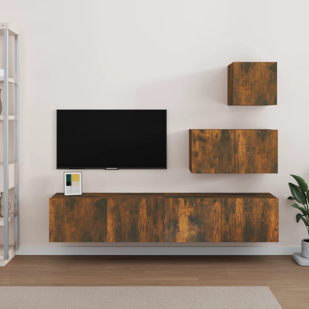 Ensemble de meubles TV 4 pièces en bois