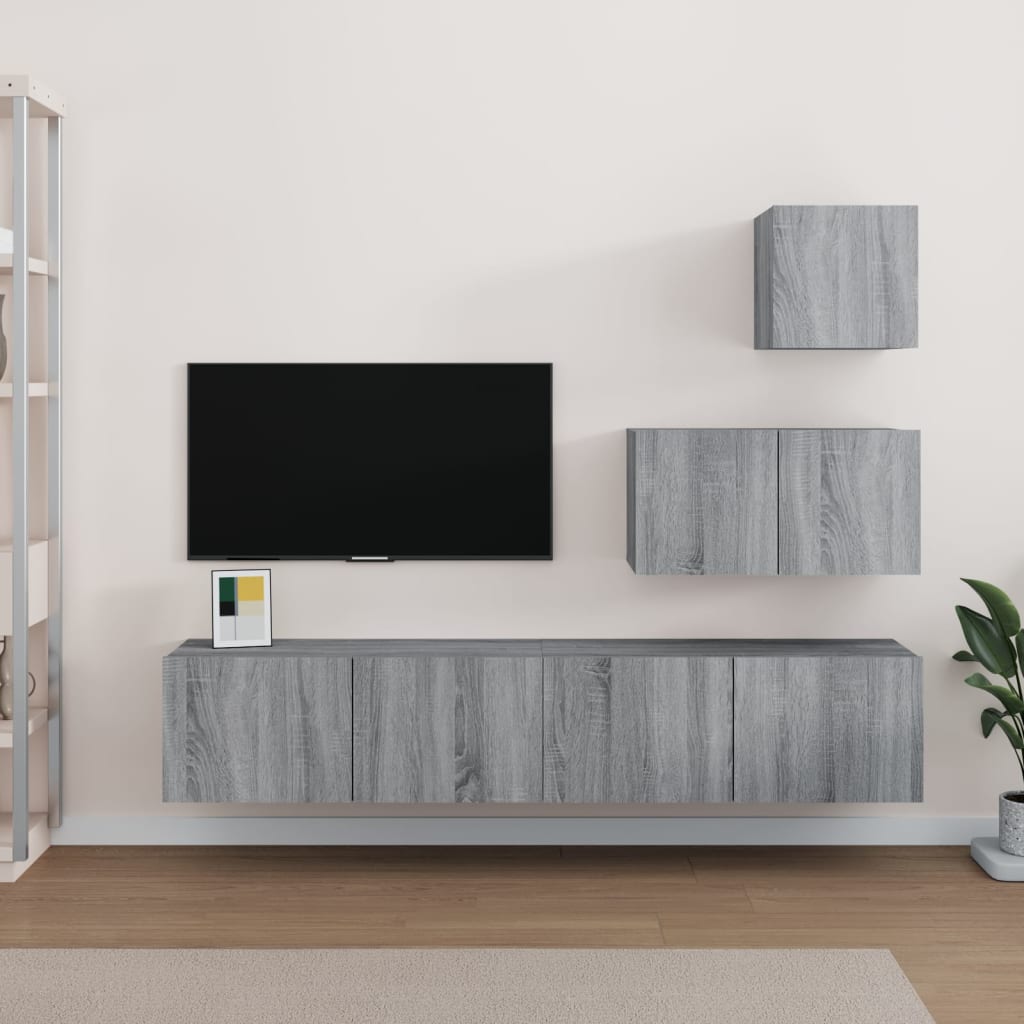 Ensemble de meubles TV 4 pièces en bois