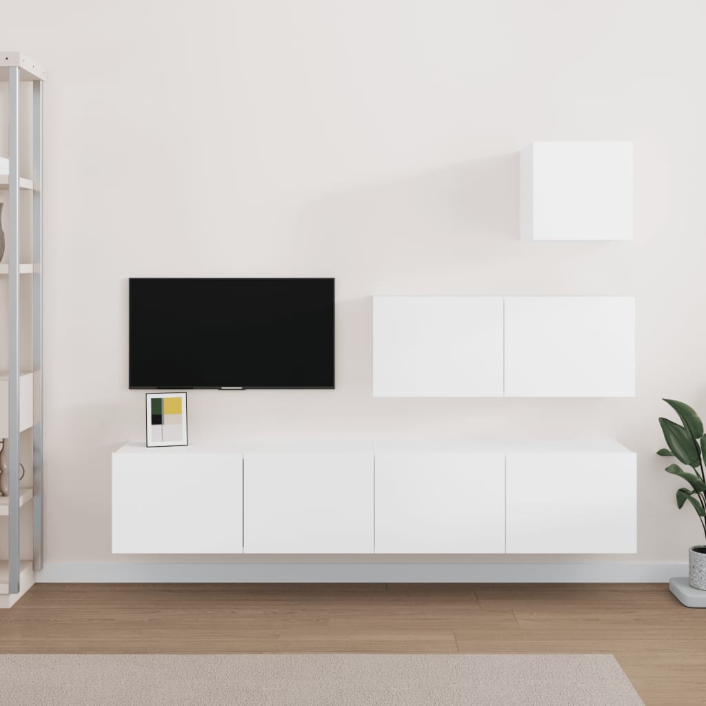 Ensemble de meubles TV 4 pièces en bois