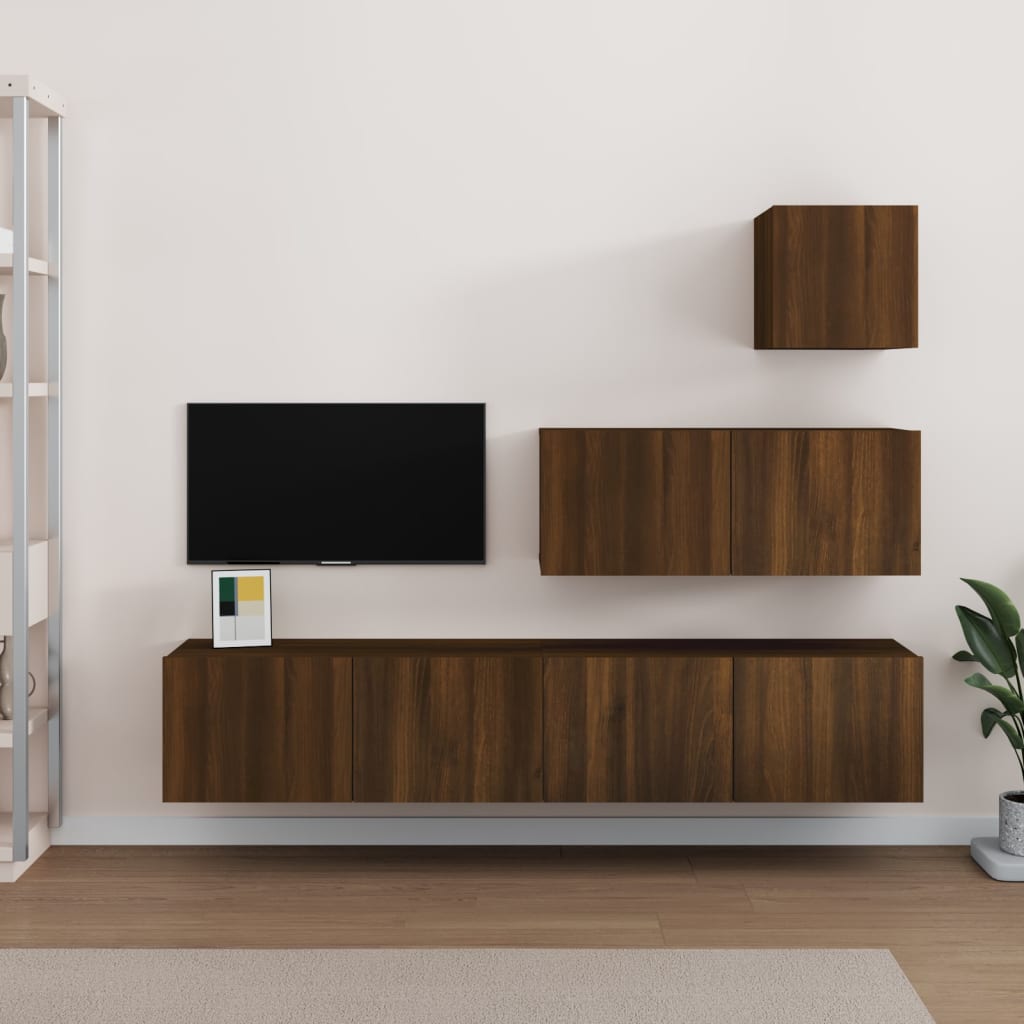 Ensemble de meubles TV 4 pièces en bois