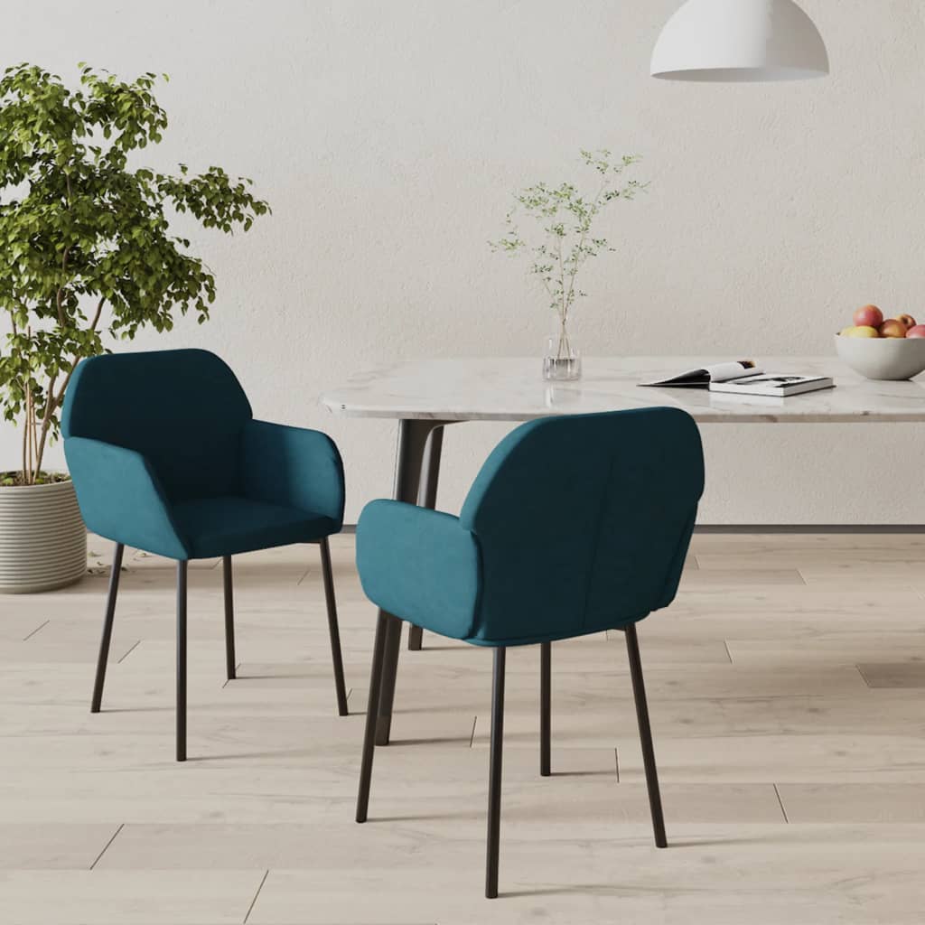 Eetkamerstoelen 2 st fluweel