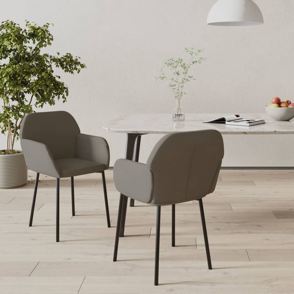 Eetkamerstoelen 2 st fluweel