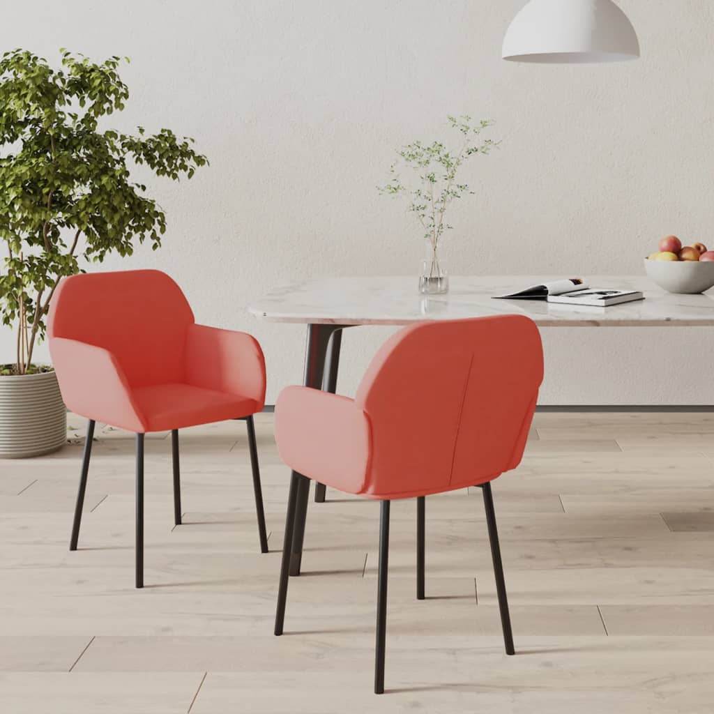 Eetkamerstoelen 2 st fluweel