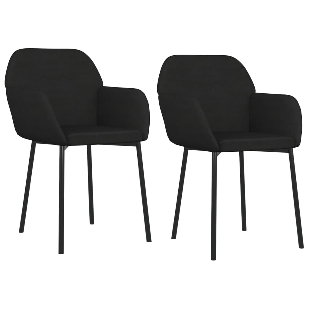 Chaises de salle à manger 2 pcs velours