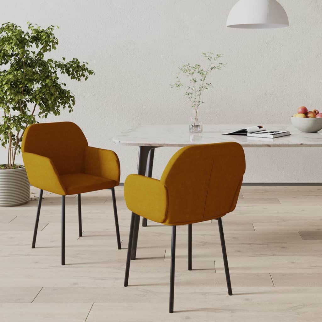 Eetkamerstoelen 2 st fluweel