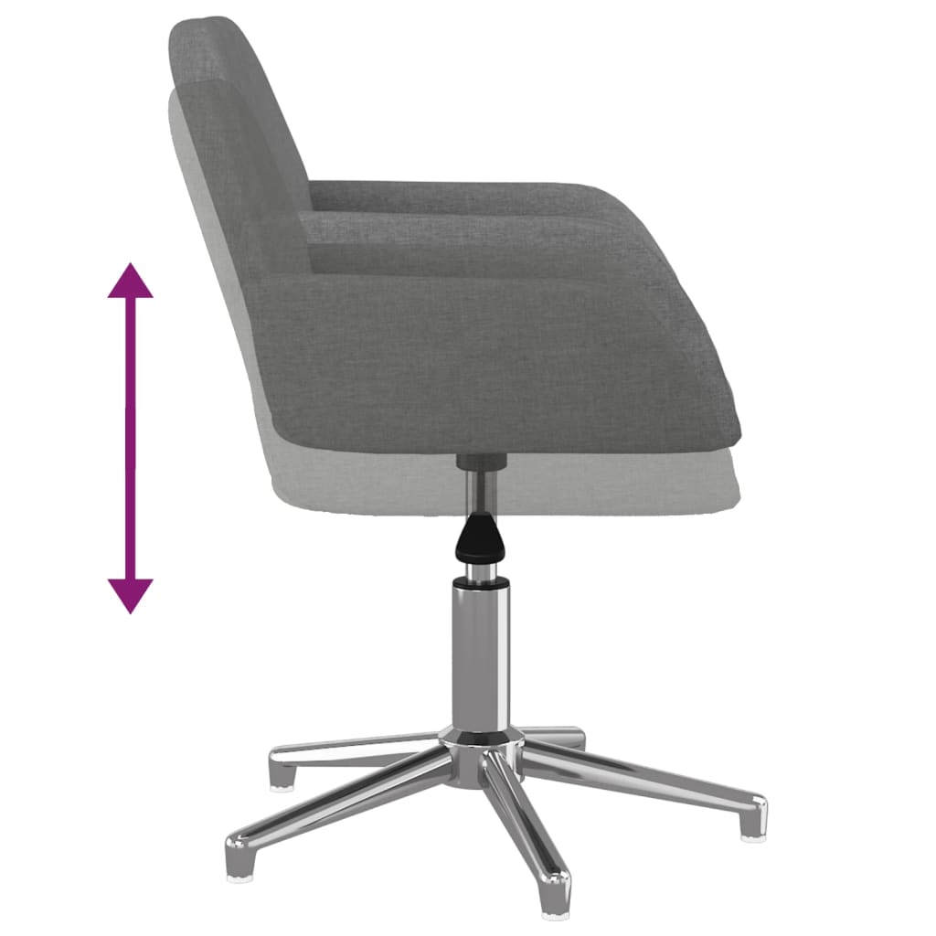 Chaise de bureau pivotante en tissu