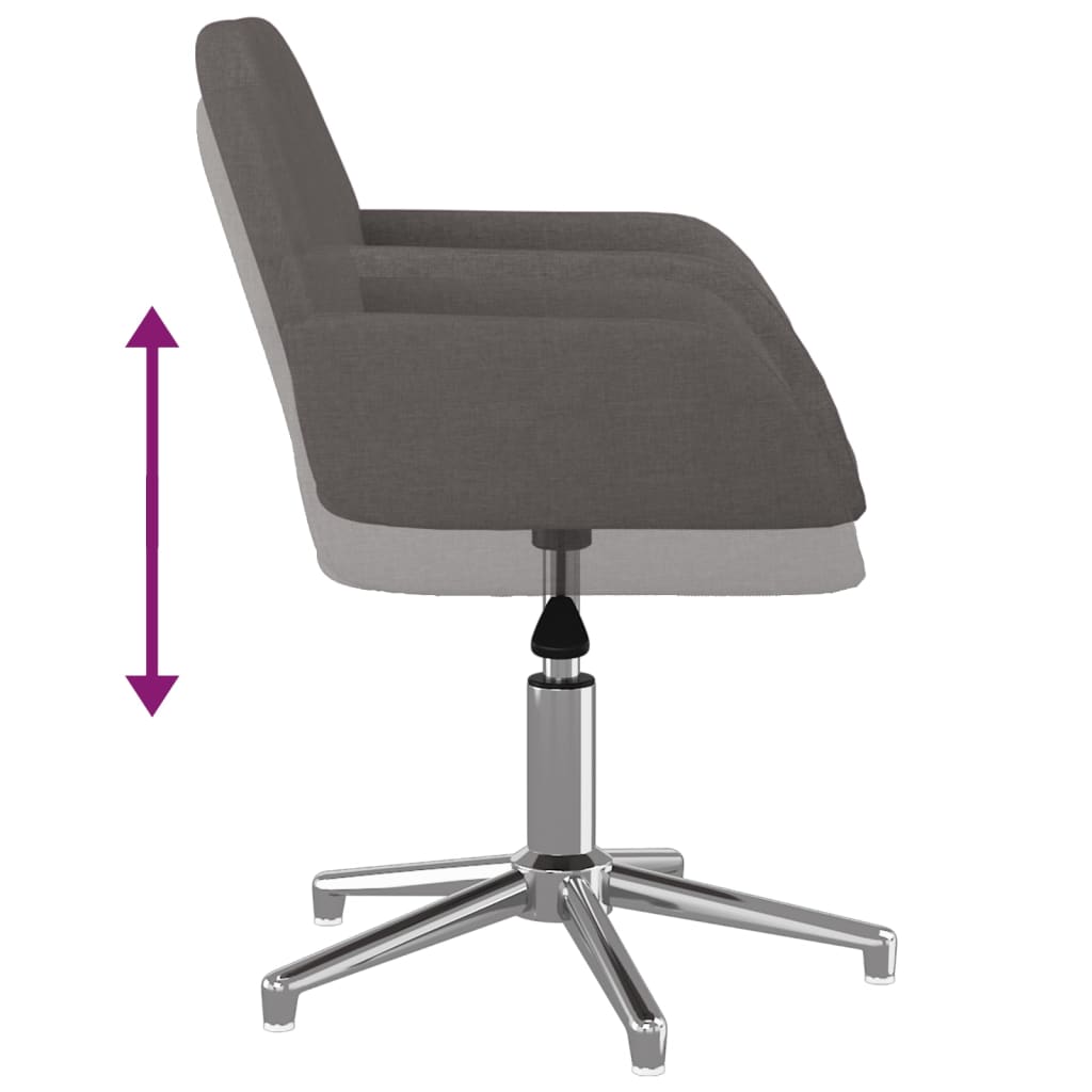 Chaise de bureau pivotante en tissu