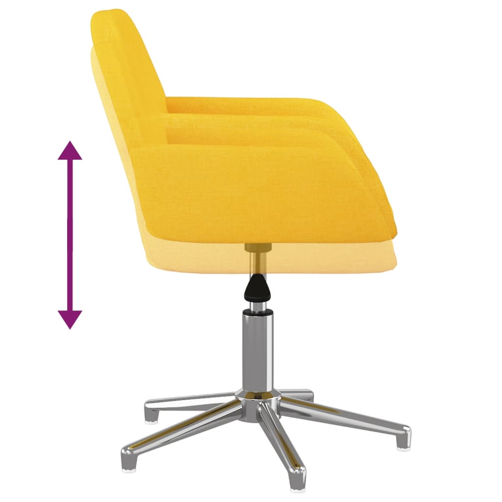 Chaise de bureau pivotante en tissu