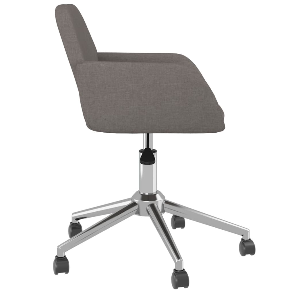 Chaise de bureau pivotante en tissu couleur crème