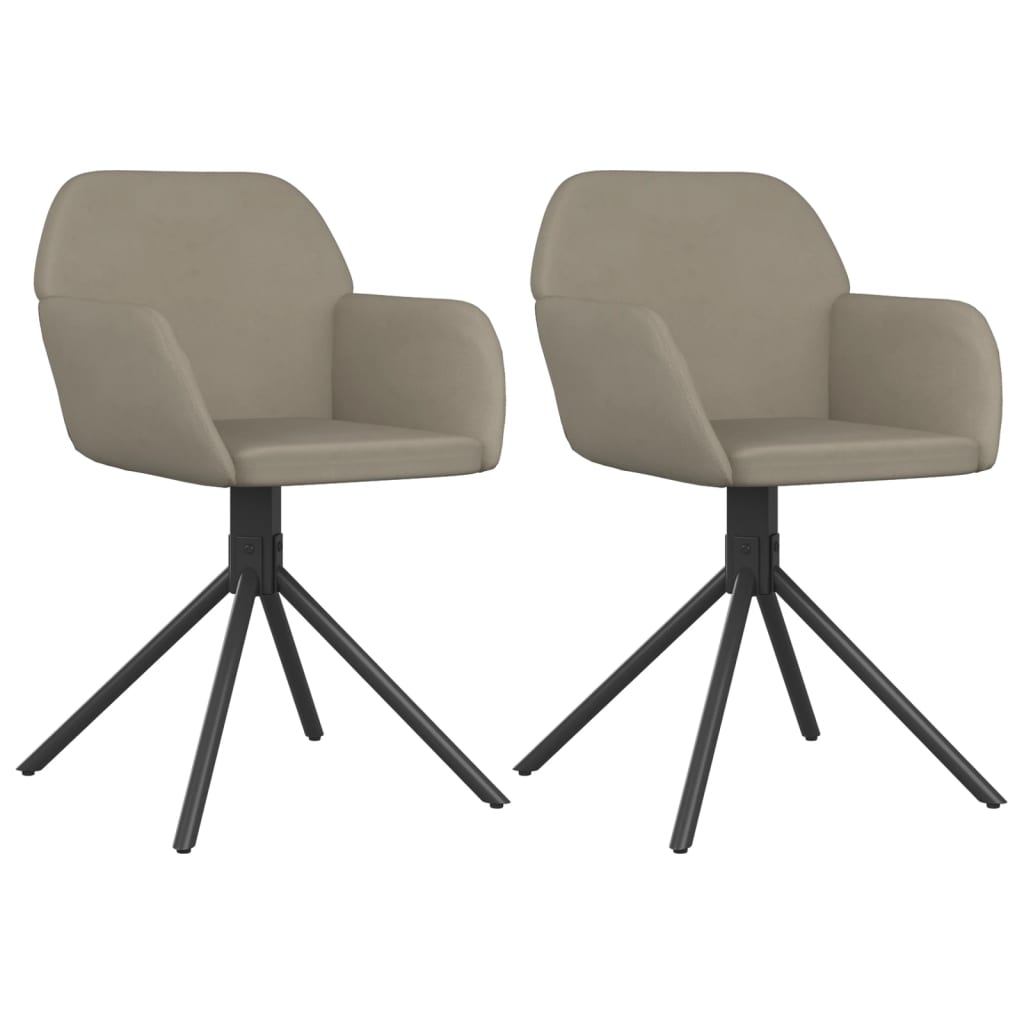 Chaises de salle à manger pivotantes 2 pcs velours