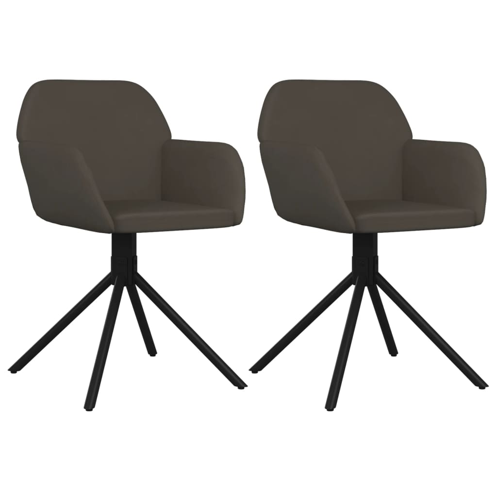 Chaises de salle à manger pivotantes 2 pcs velours