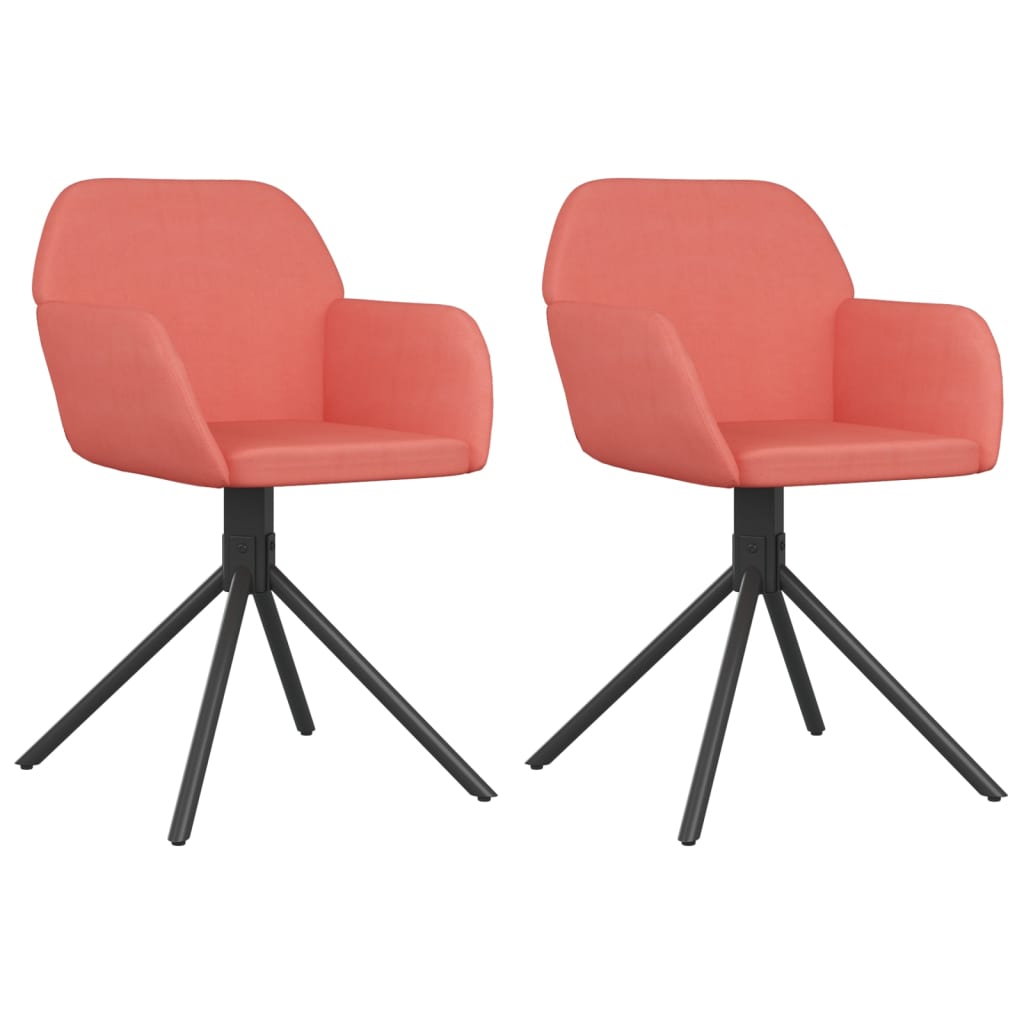 Chaises de salle à manger pivotantes 2 pcs velours