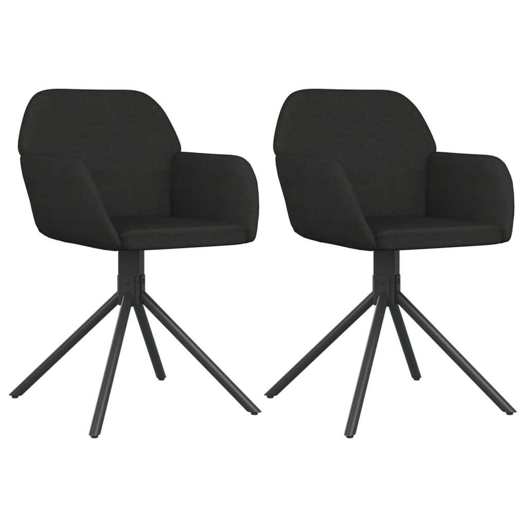 Chaises de salle à manger pivotantes 2 pcs velours