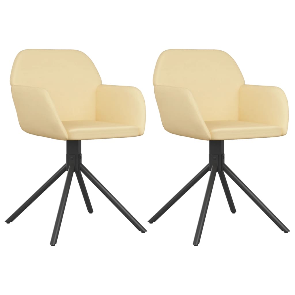 Chaises de salle à manger pivotantes 2 pcs velours