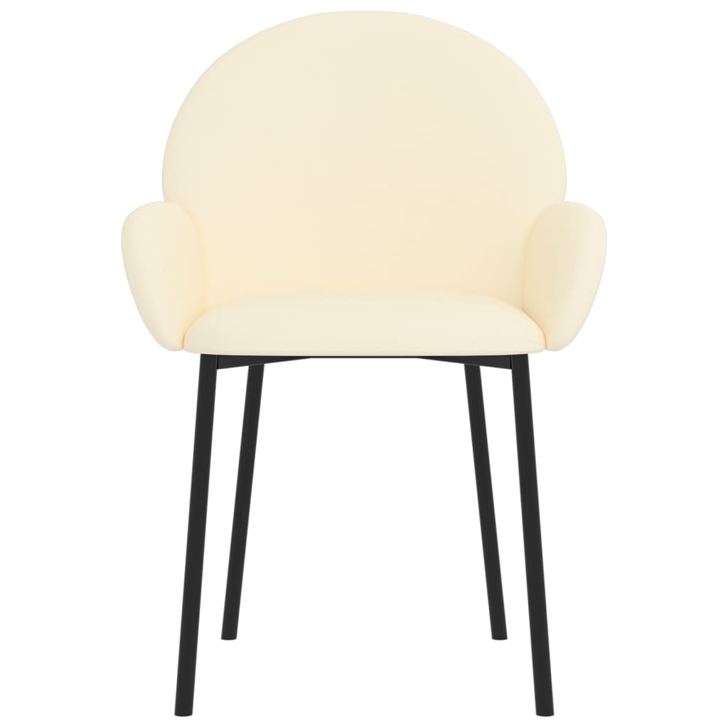 Eetkamerstoelen 2 st kunstleer crèmekleurig