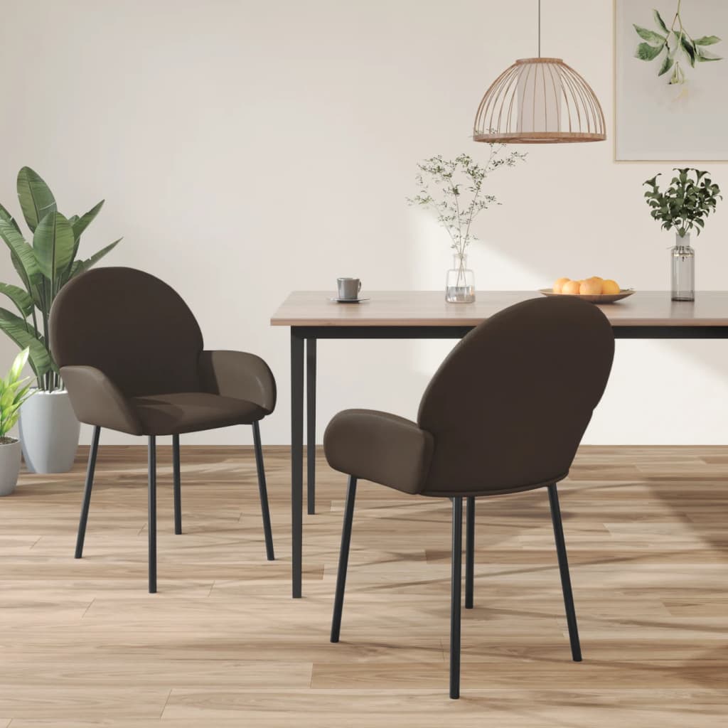 Eetkamerstoelen 2 st kunstleer crèmekleurig