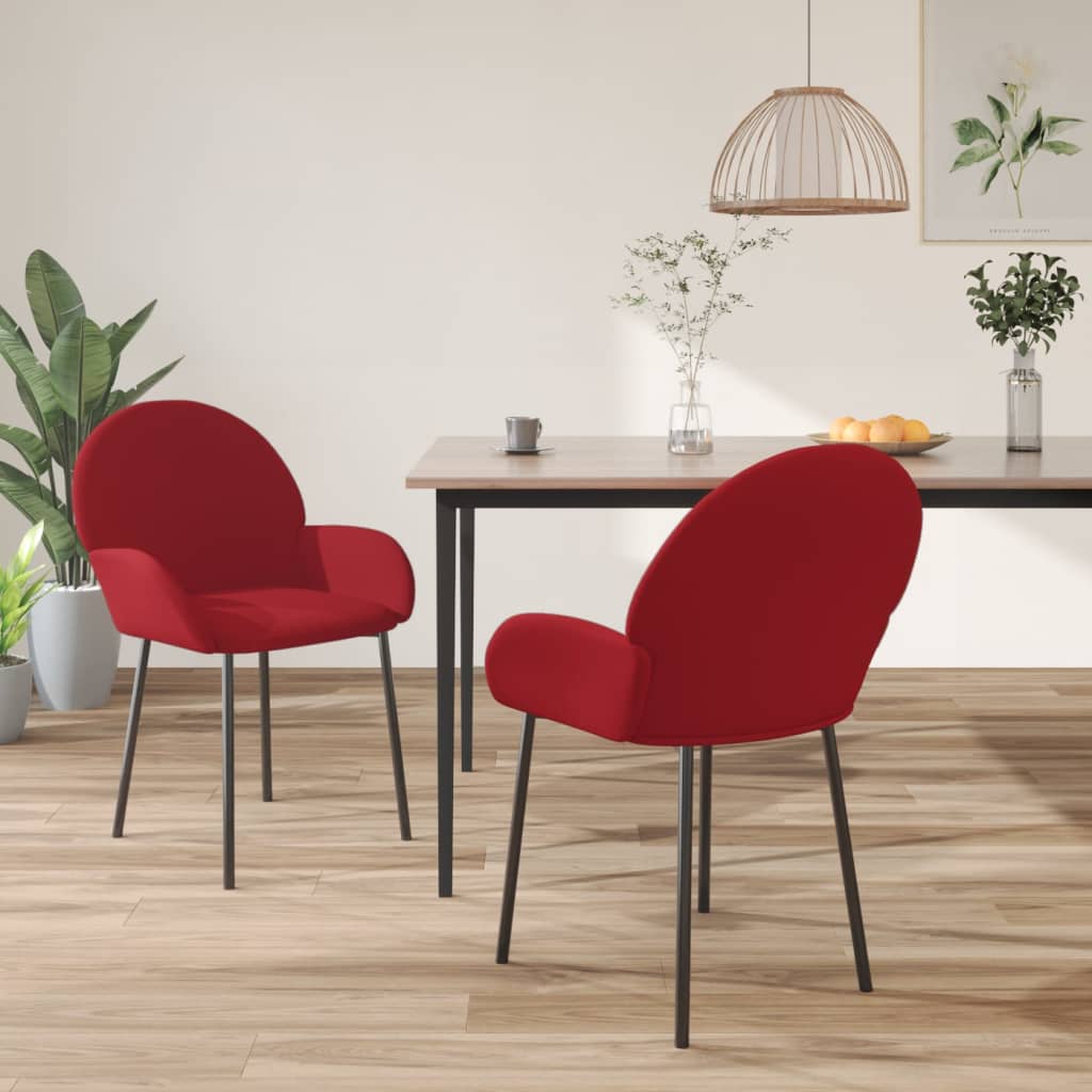 Eetkamerstoelen 2 st fluweel