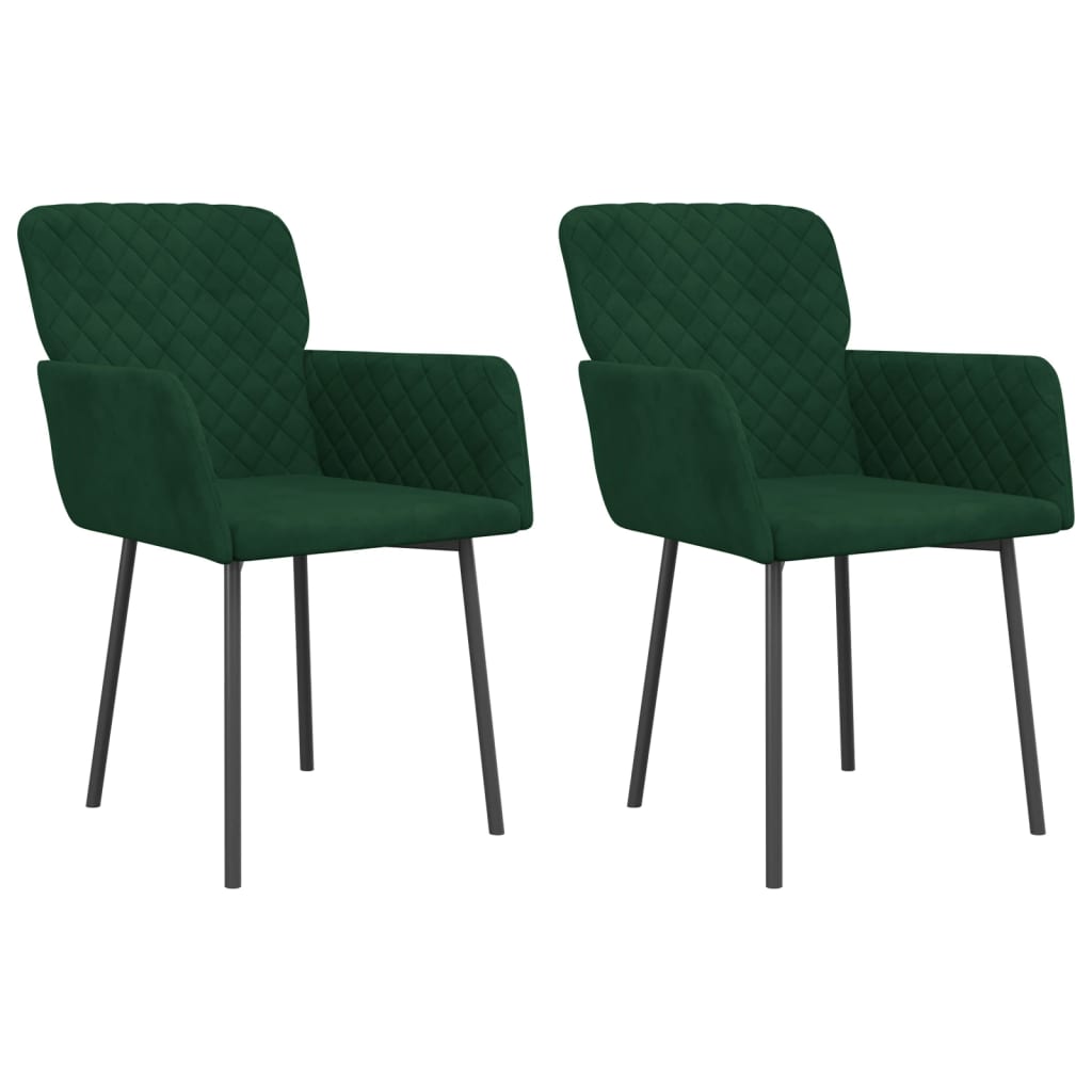 Eetkamerstoelen 2 st fluweel