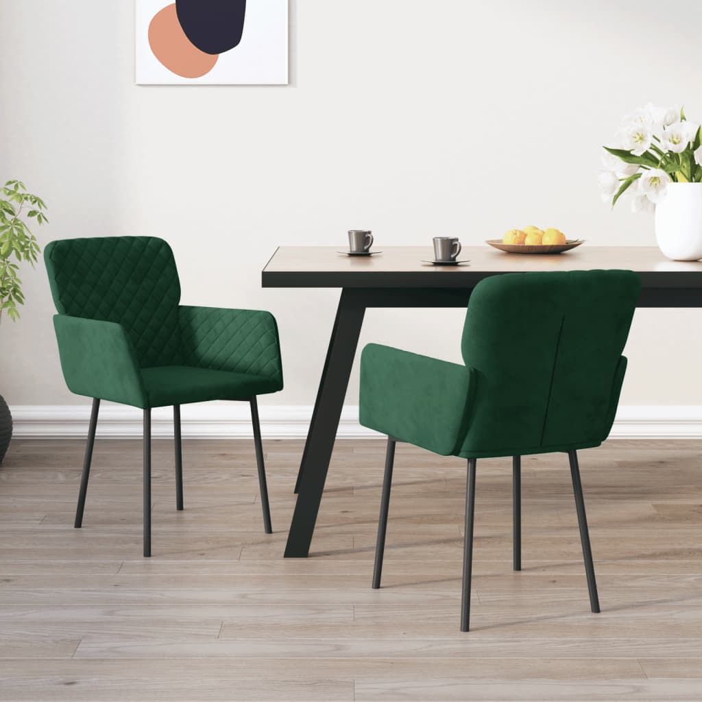 Eetkamerstoelen 2 st fluweel