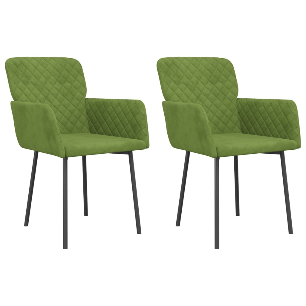 Chaises de salle à manger 2 pcs velours