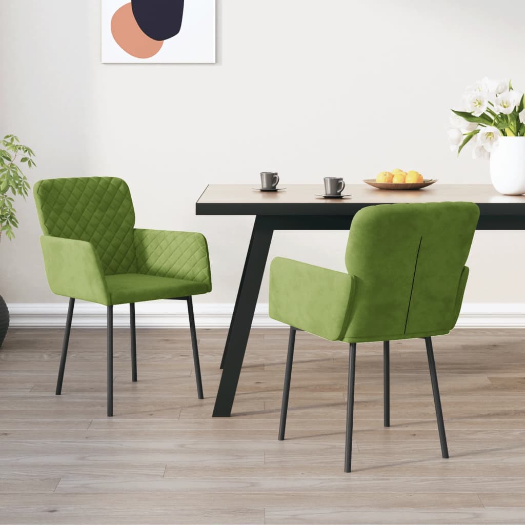 Eetkamerstoelen 2 st fluweel