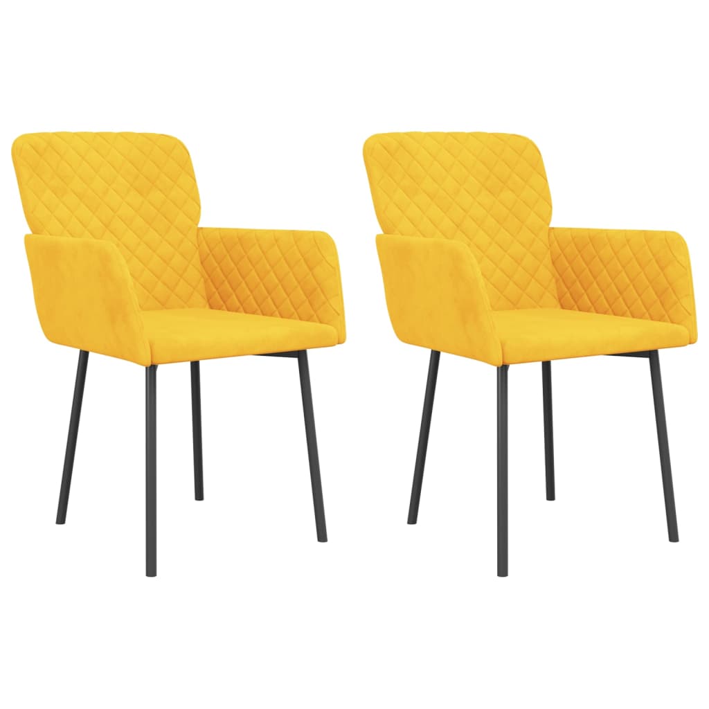 Chaises de salle à manger 2 pcs velours