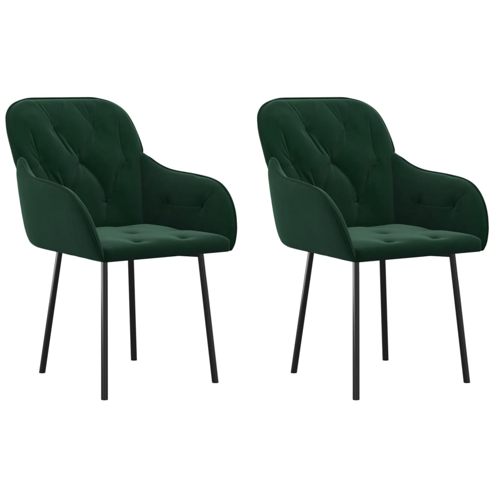 Eetkamerstoelen 2 st fluweel crèmekleurig