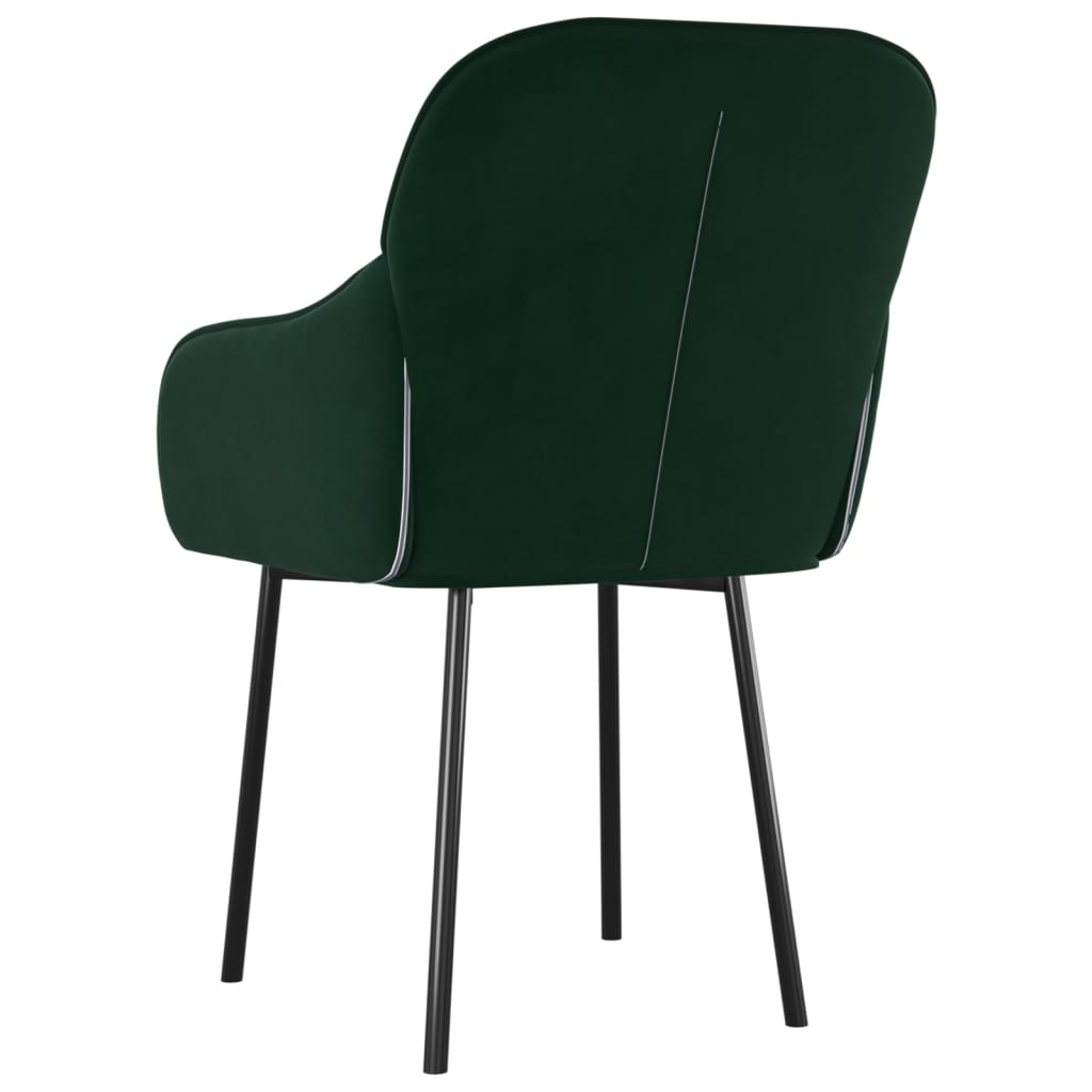 Eetkamerstoelen 2 st fluweel crèmekleurig