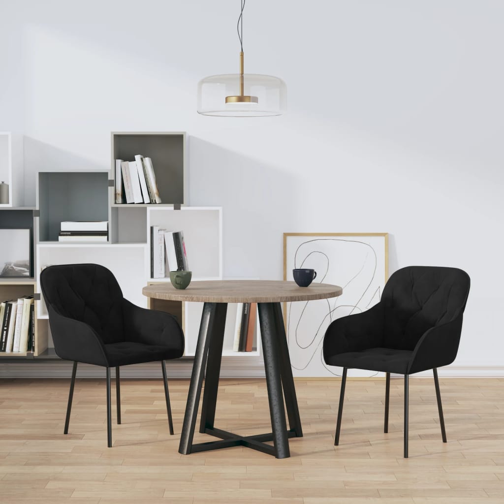 Eetkamerstoelen 2 st fluweel