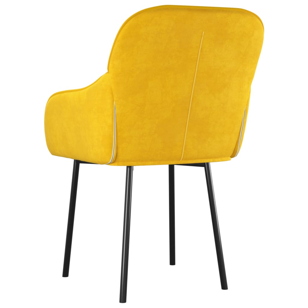 Eetkamerstoelen 2 st fluweel crèmekleurig