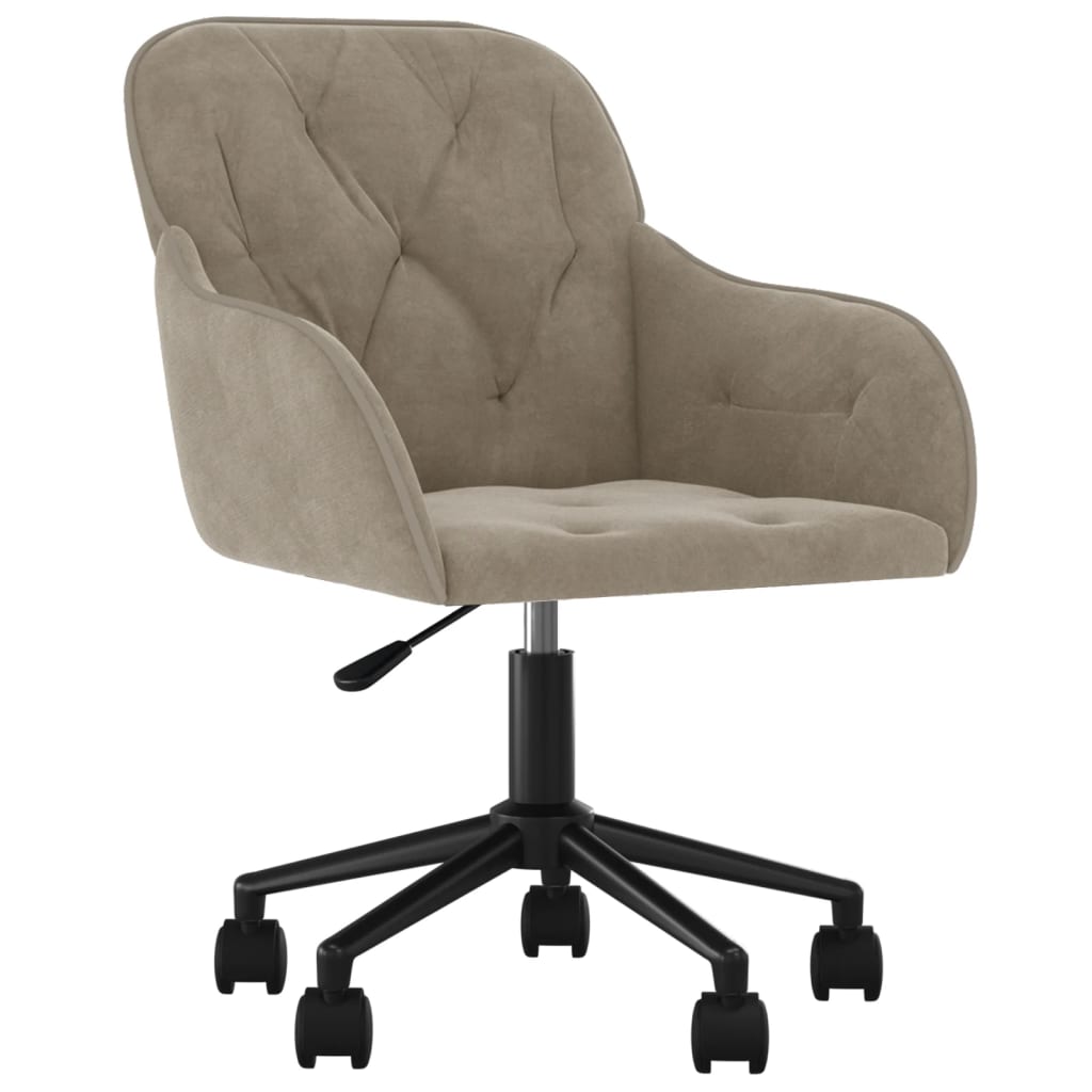 Chaise de bureau pivotante en velours