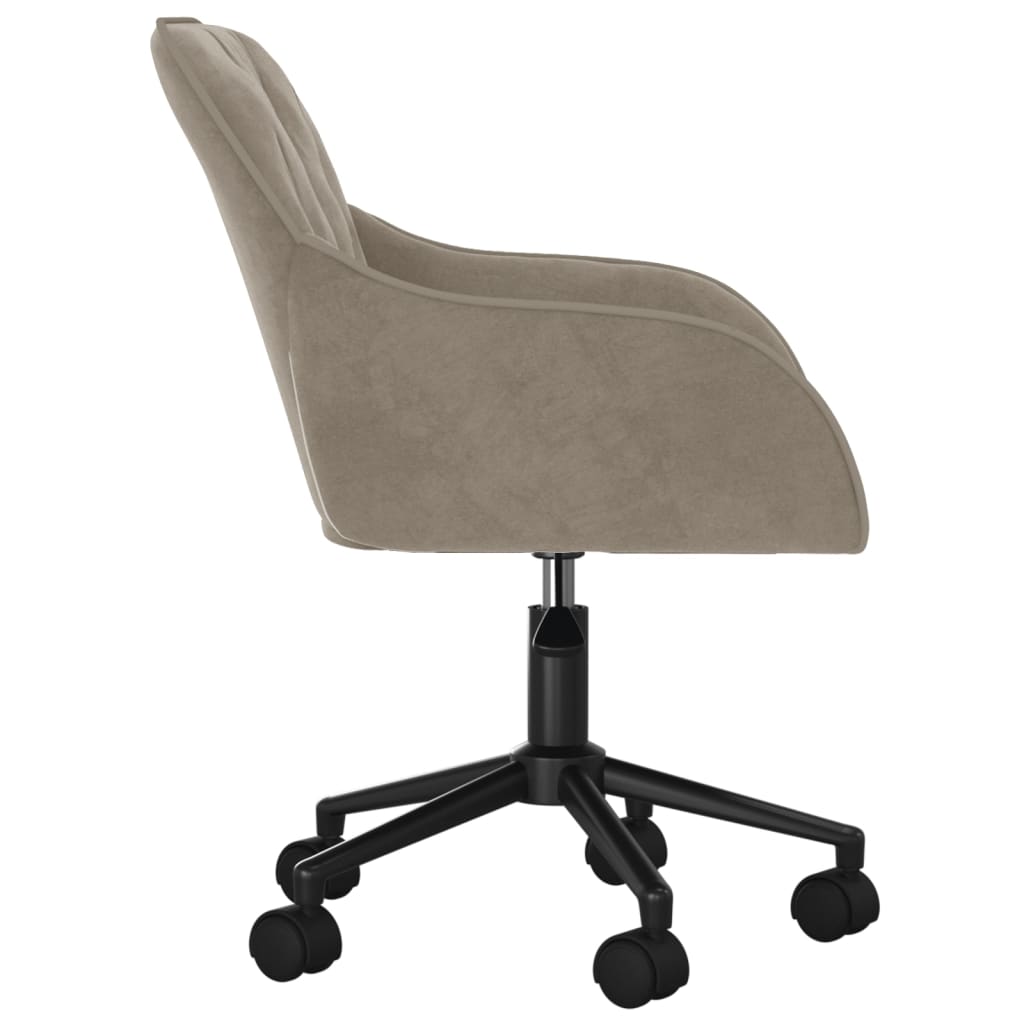 Chaise de bureau pivotante en velours