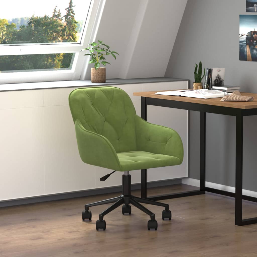 Chaise de bureau pivotante en velours