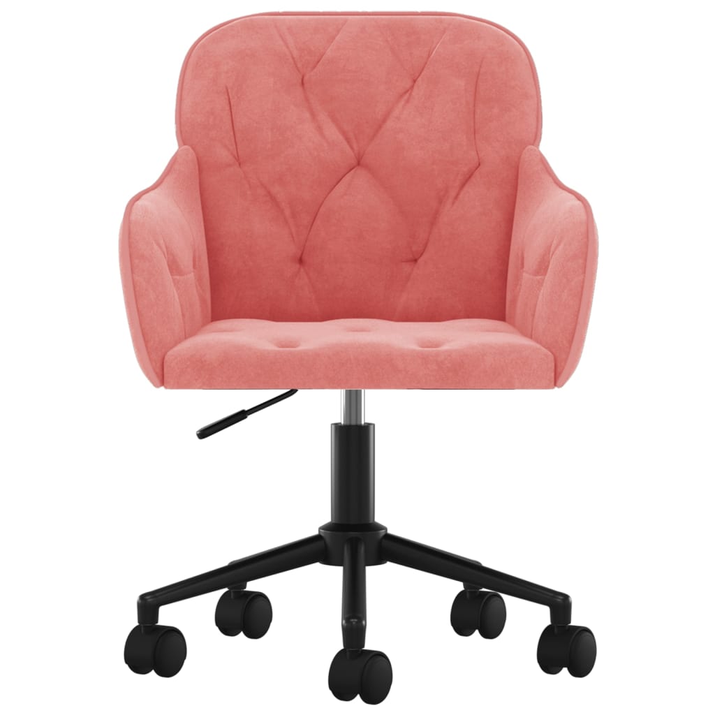 Chaise de bureau pivotante en velours