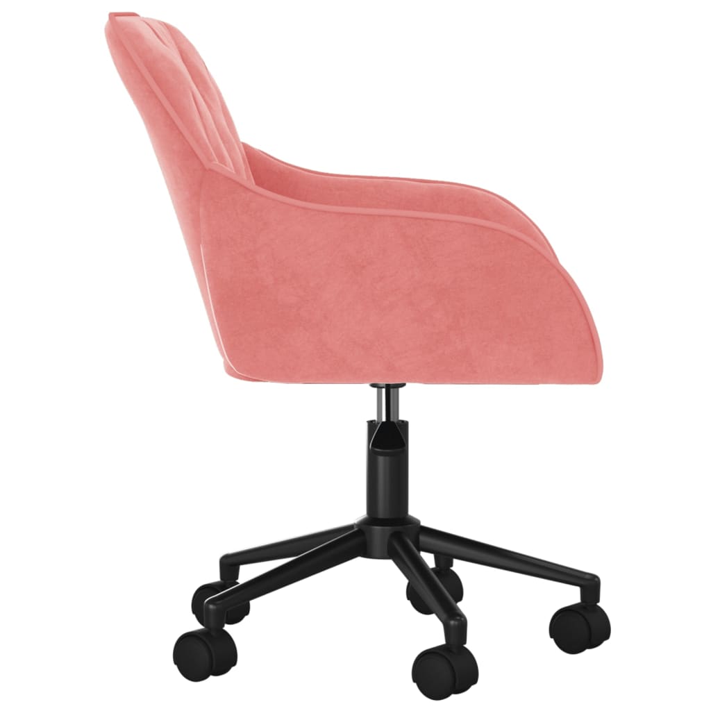 Chaise de bureau pivotante en velours