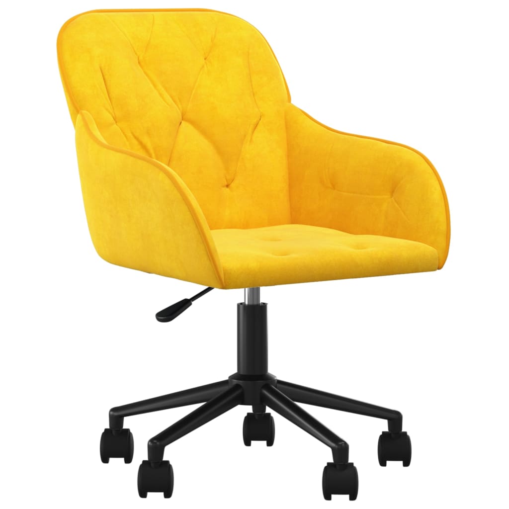 Chaise de bureau pivotante en velours