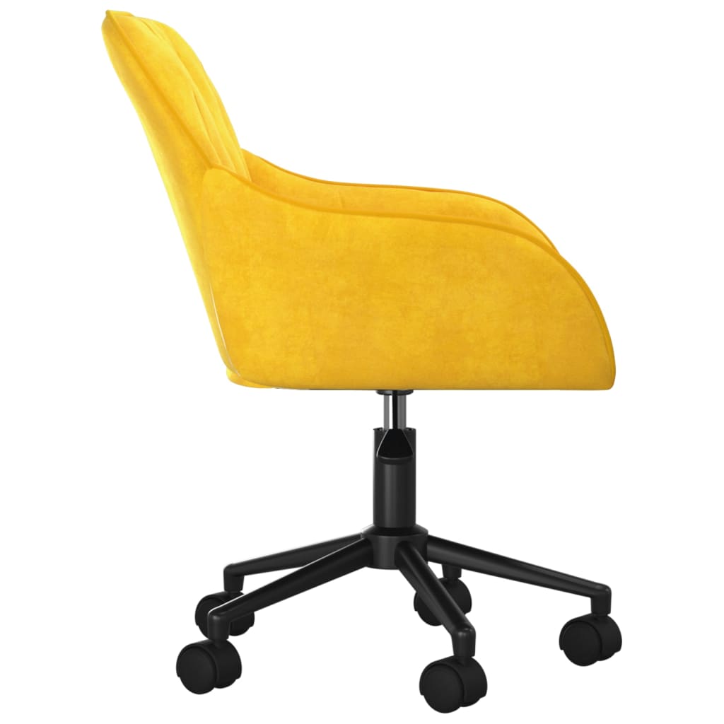 Chaise de bureau pivotante en velours