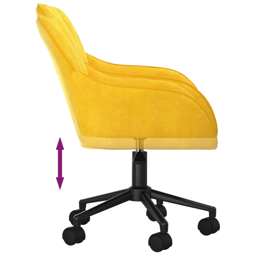 Chaise de bureau pivotante en velours