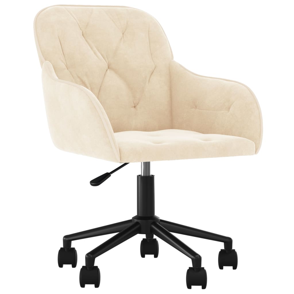 Chaise de bureau pivotante en velours