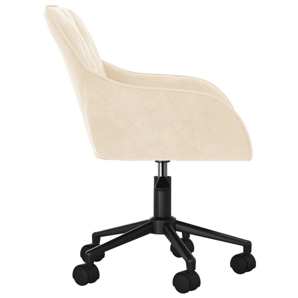 Chaise de bureau pivotante en velours