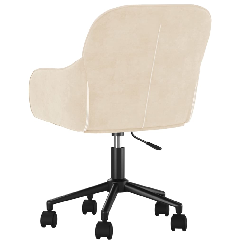 Chaise de bureau pivotante en velours