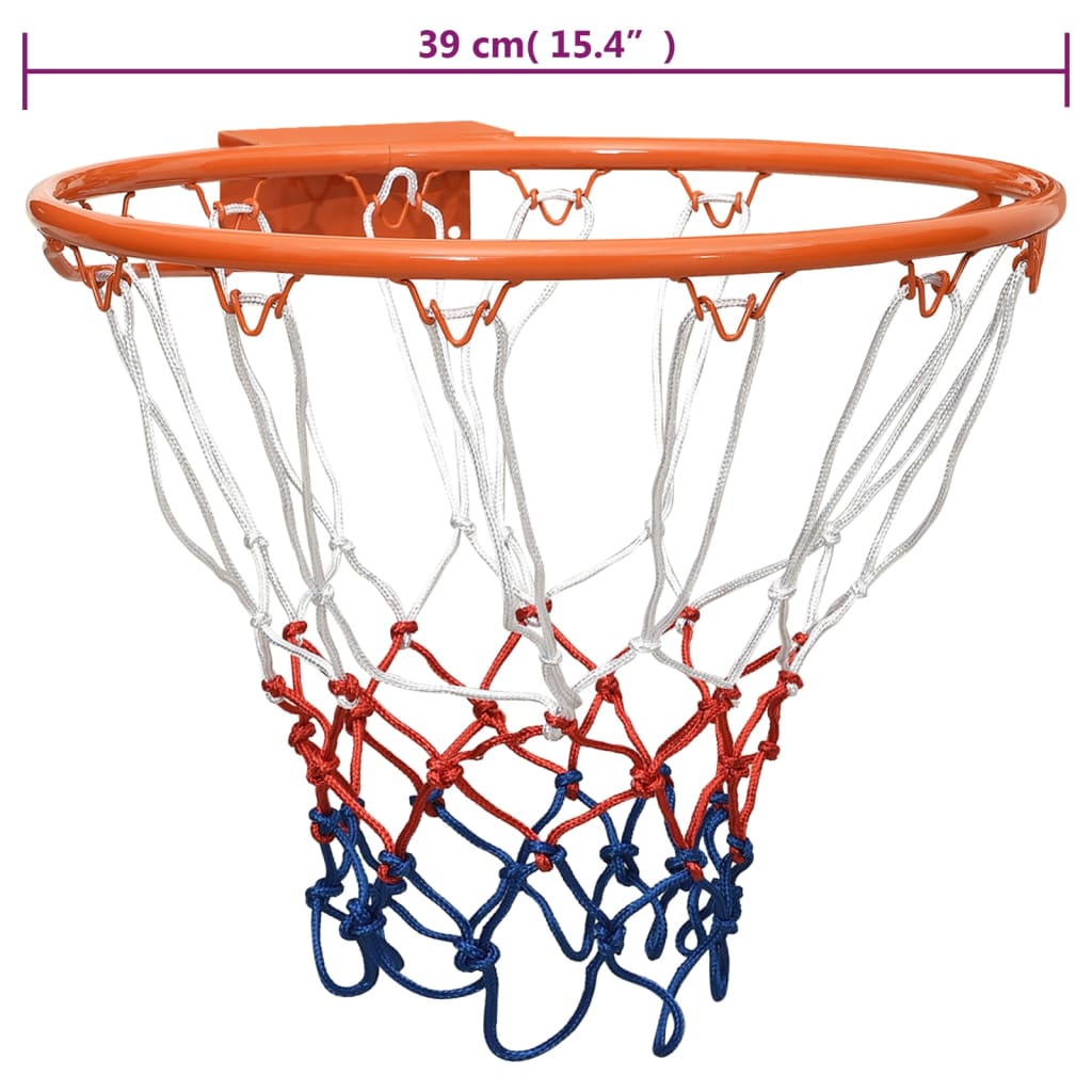 Basketbalring 39 cm staal oranje