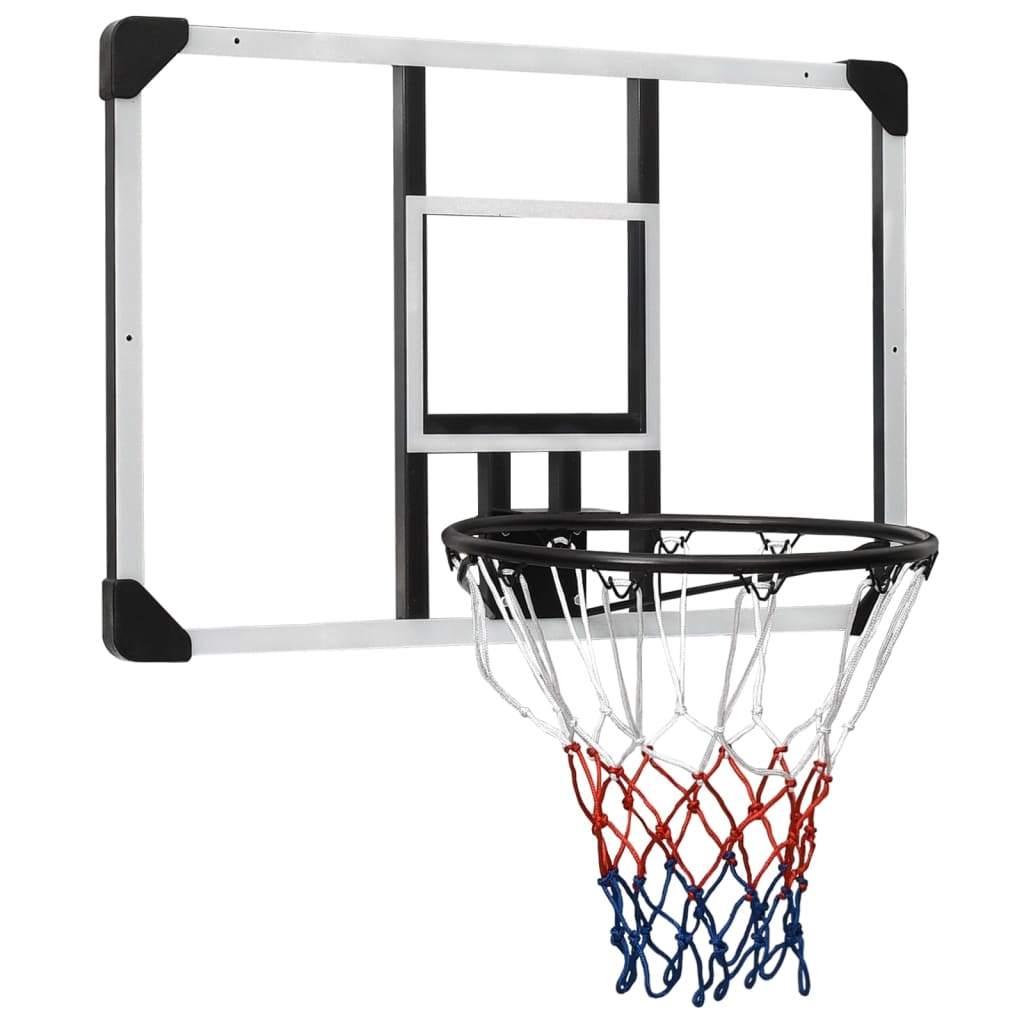 Basketbalbord 71x45x2,5 cm polycarbonaat transparant