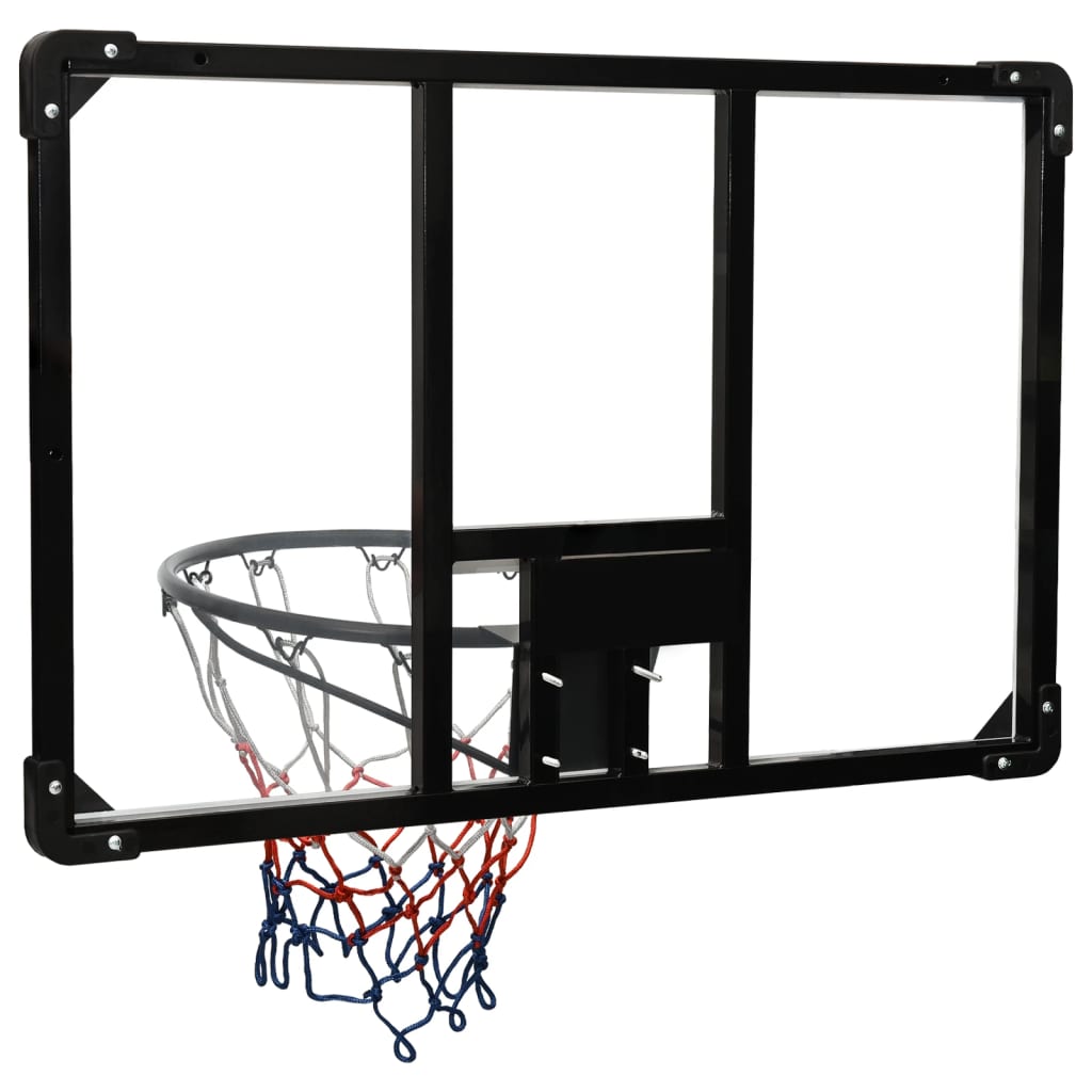 Basketbalbord 71x45x2,5 cm polycarbonaat transparant