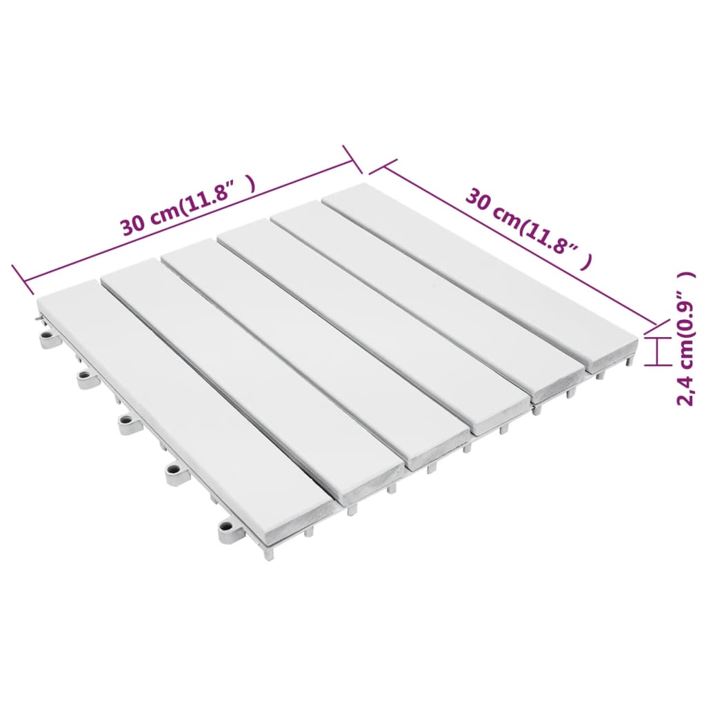 Terrastegels 30 st 30x30 cm massief acaciahout