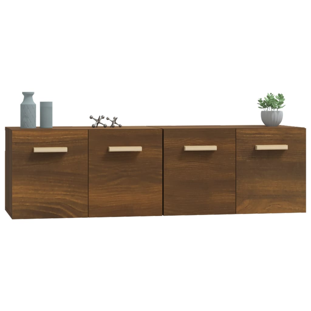 Wandkasten 2 st 80x35x36,5 cm bewerkt hout