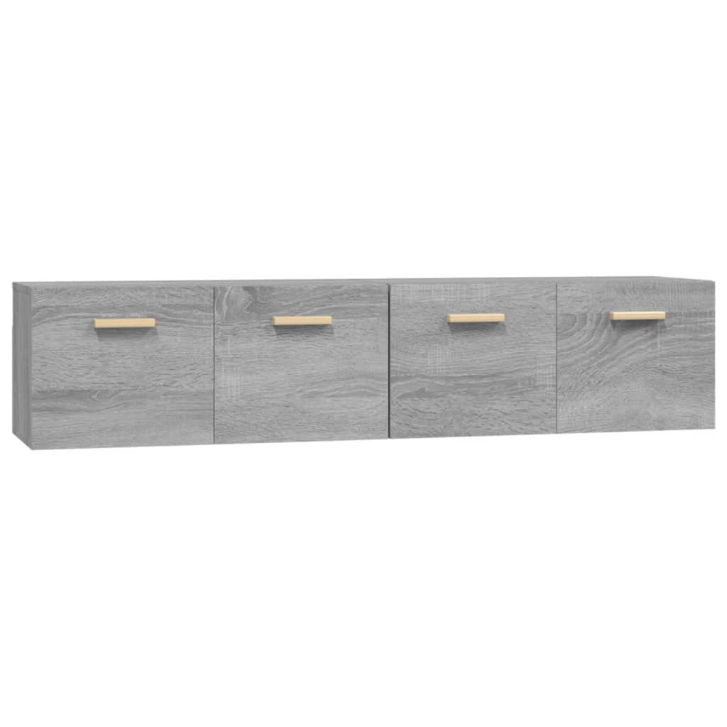 Wandkasten 2 st 80x35x36,5 cm bewerkt hout