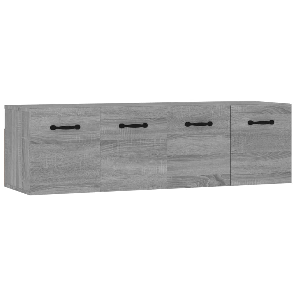 Wandkasten 2 st 60x36,5x35 cm bewerkt hout eikenkleurig