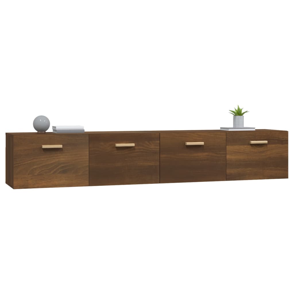 Wandkasten 2 st 80x35x36,5 cm bewerkt hout