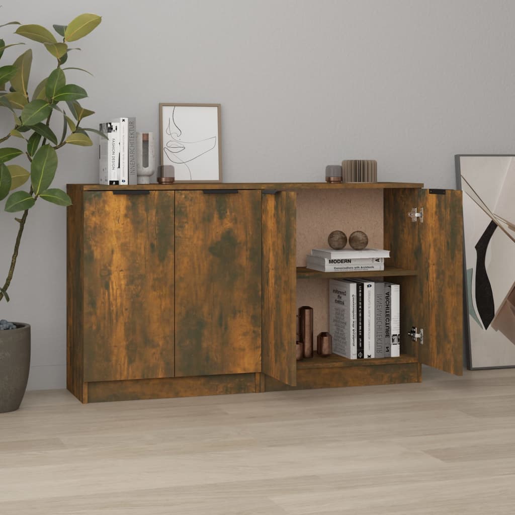 Buffets 2 pcs 60x30x70 cm en dérivé du bois couleur chêne